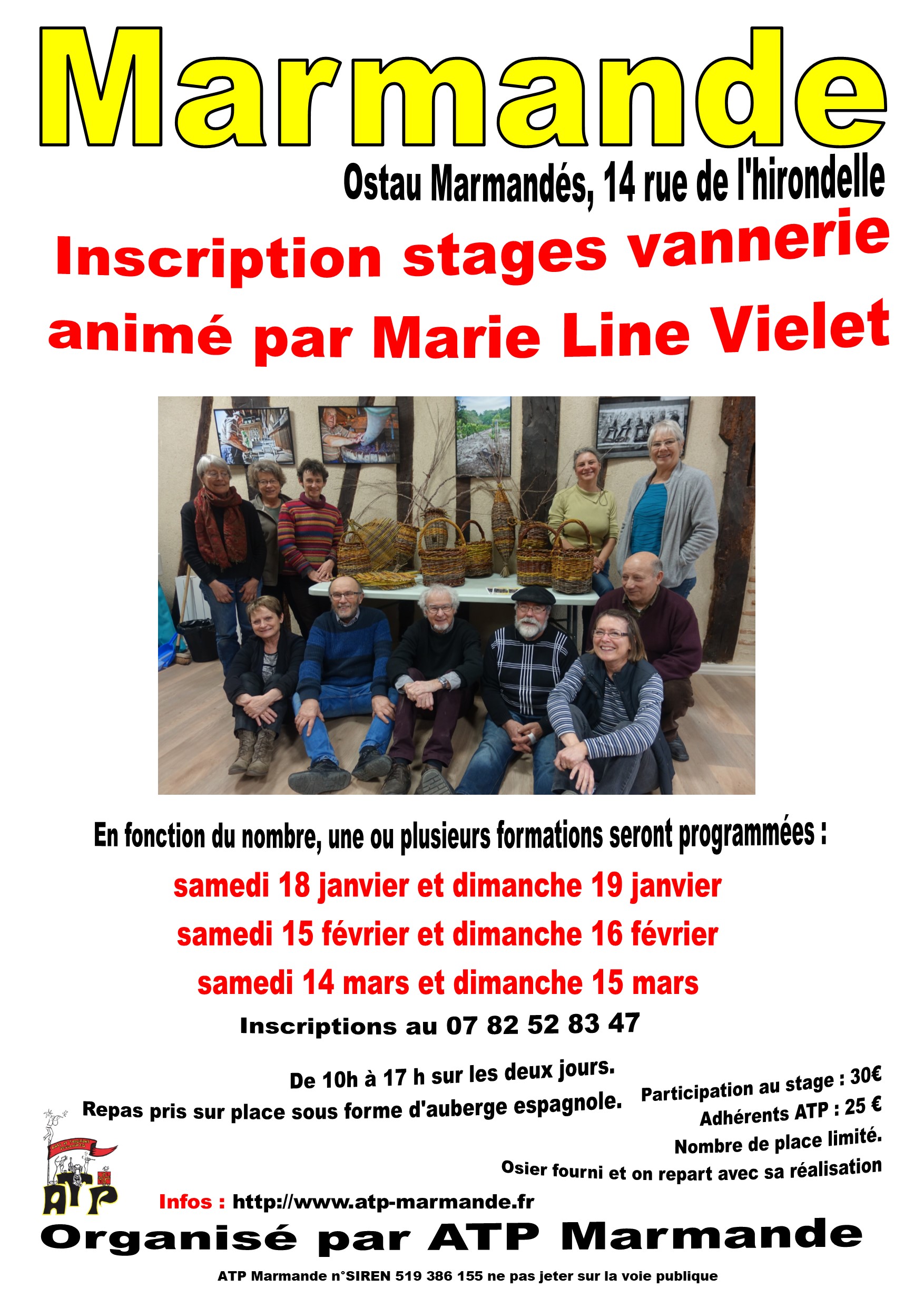 Inscription stage osier 2